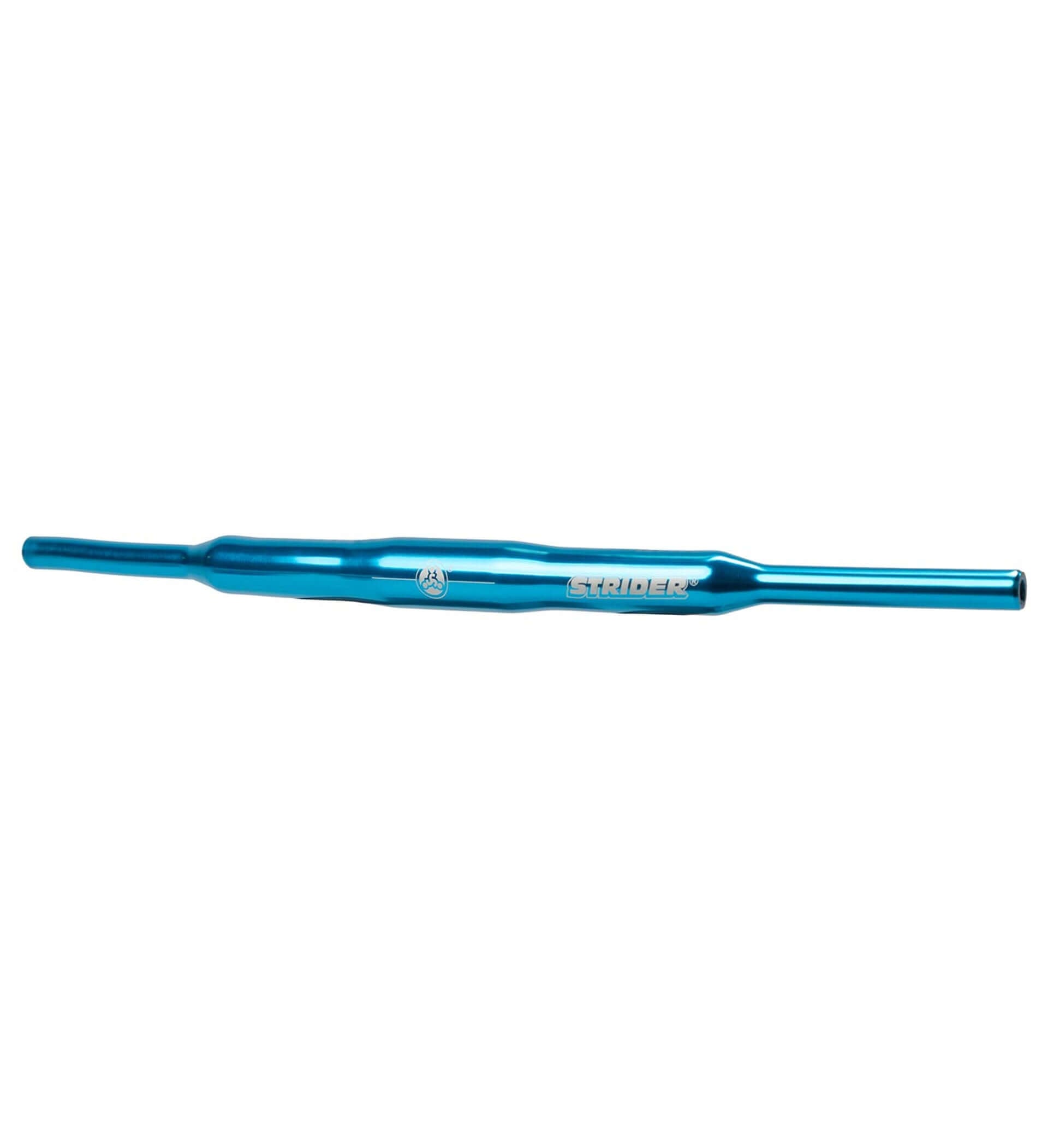 Strider Aluminum Flat Handlebar in blue, designed for Strider 12 Balance Bikes, lightweight and stylish for little riders.