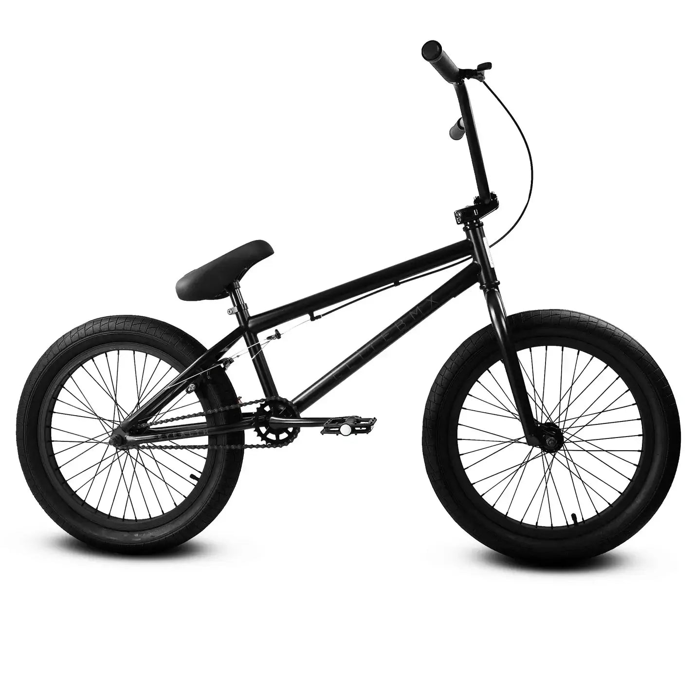 Elite BMX Stealth 2024 model with Chromoly cranks and 2.5" tires for street and park shredding.