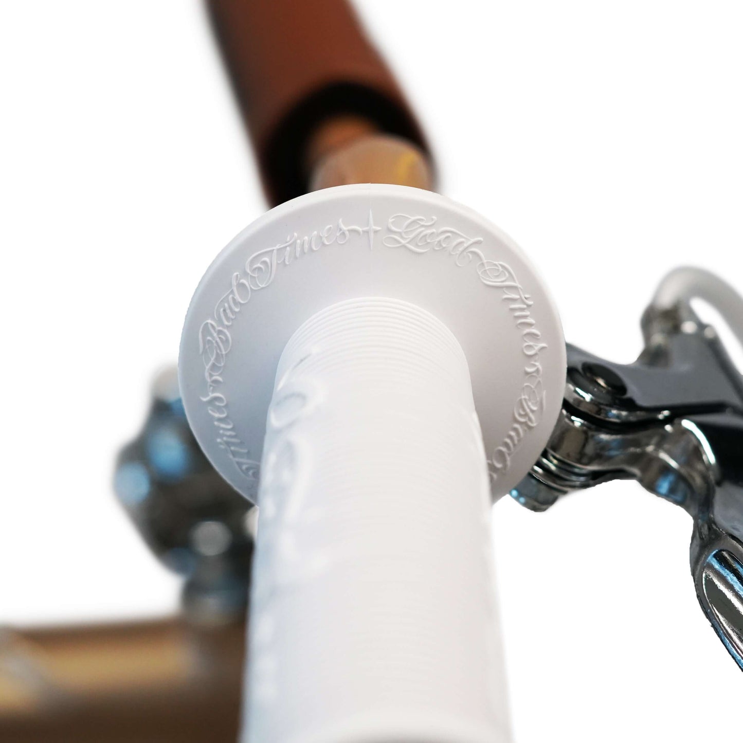 Close-up of Throne BMX grip featuring a textured design for enhanced handling and style.