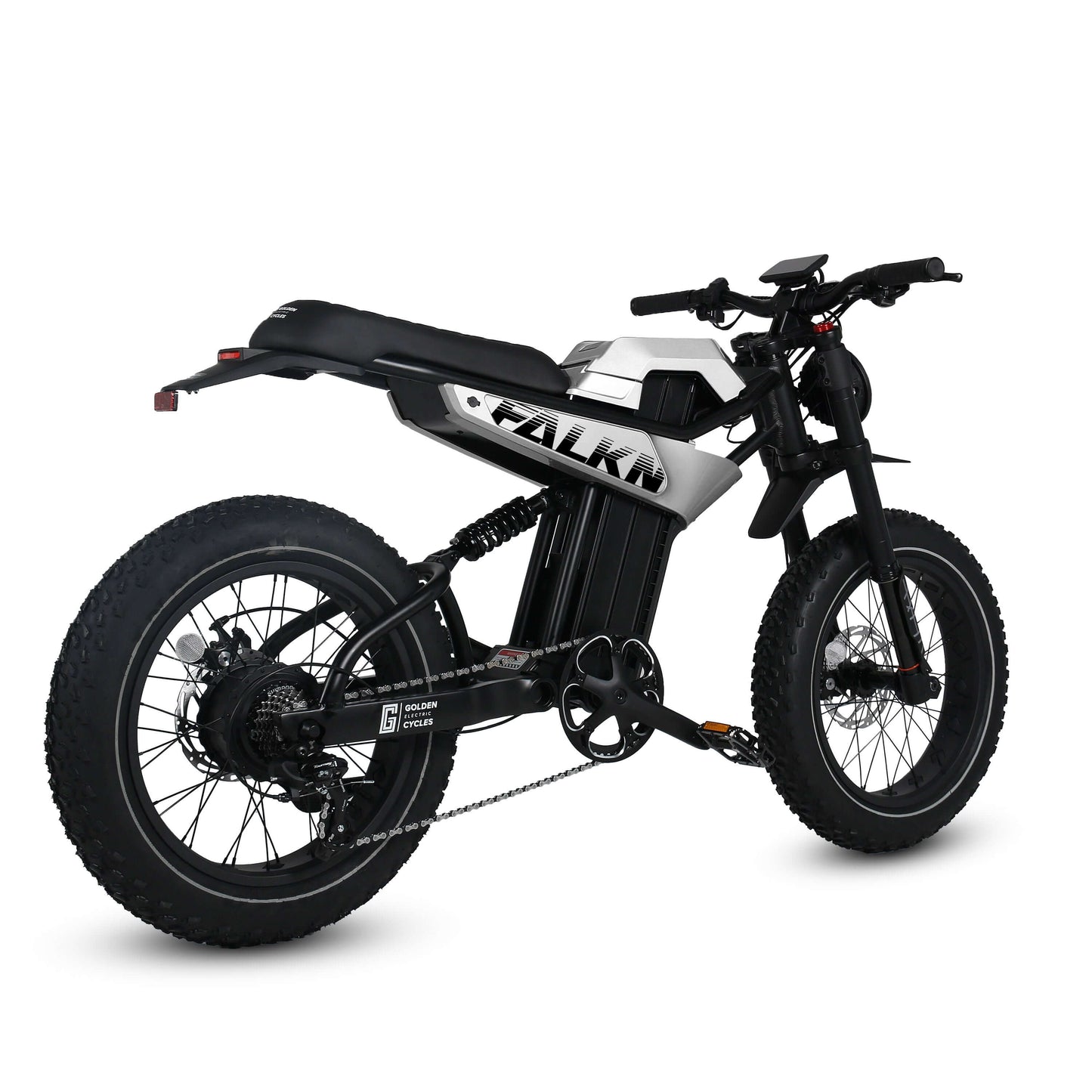 Golden Cycles FALKN E-bike with 750W motor and bold design, perfect for commuting and leisure rides.