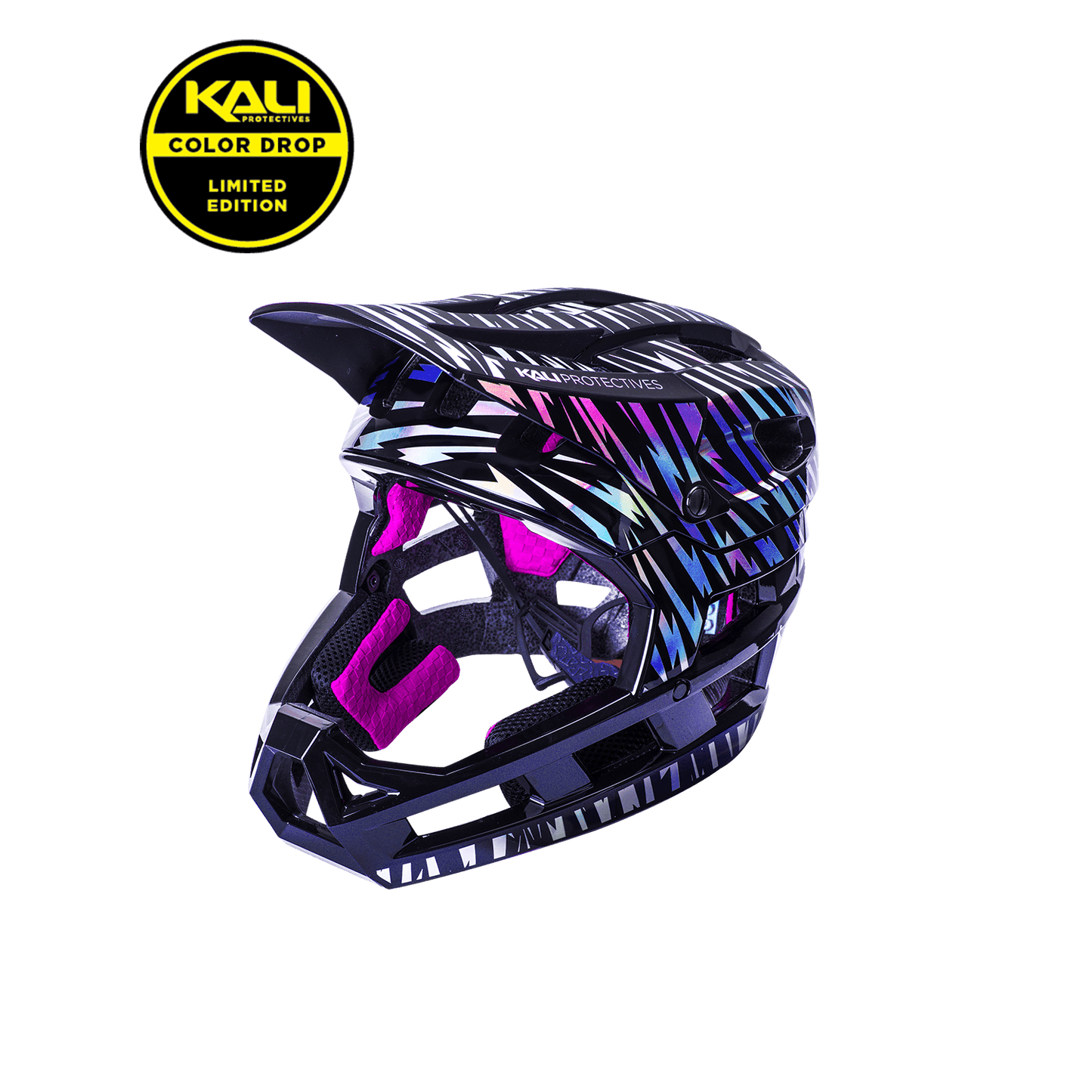 Limited edition DH Invader helmet by Kali Protectives with vibrant colors and enhanced protection features.