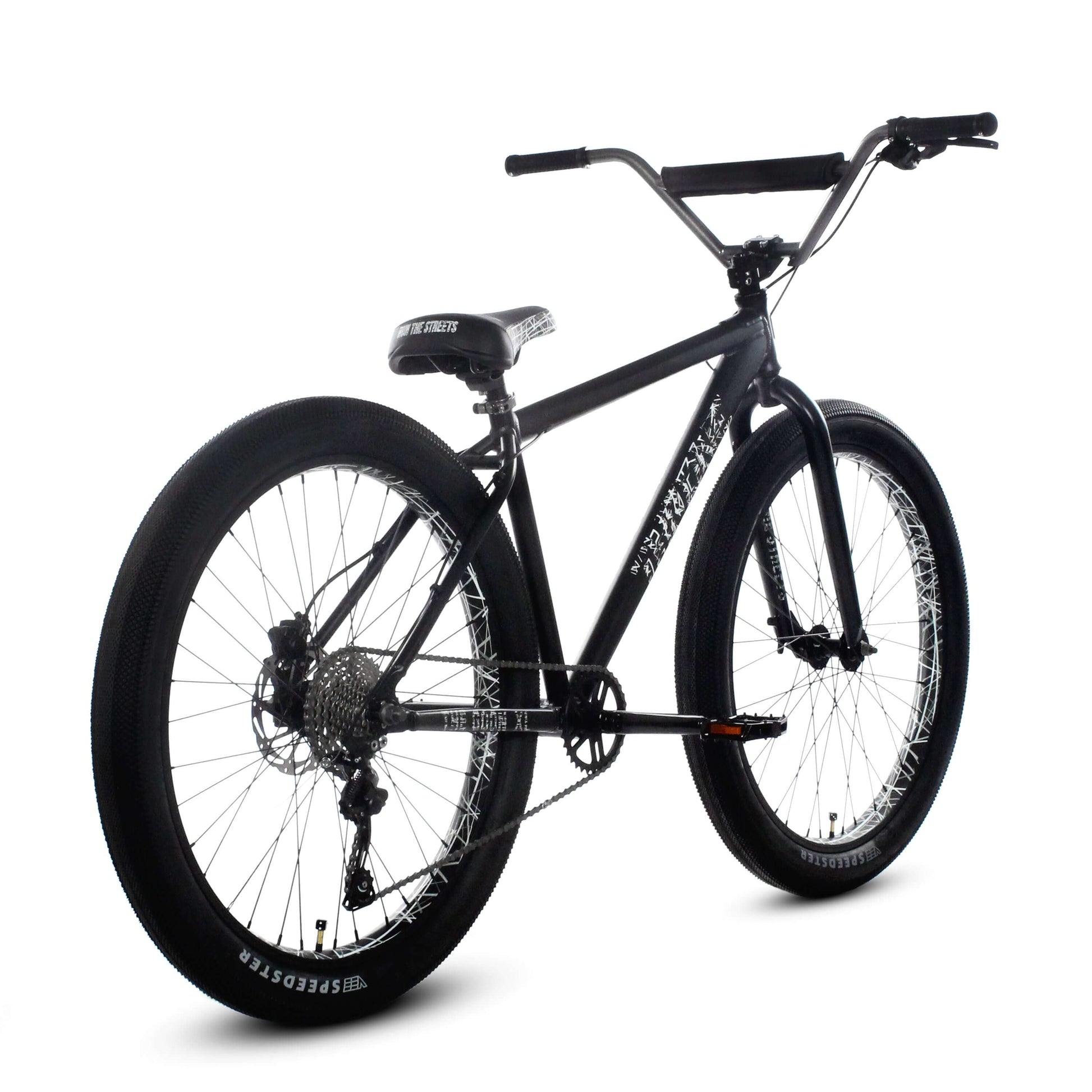 Throne The Goon XL Runner, a stylish black bike with oversized wheels and a sleek design.