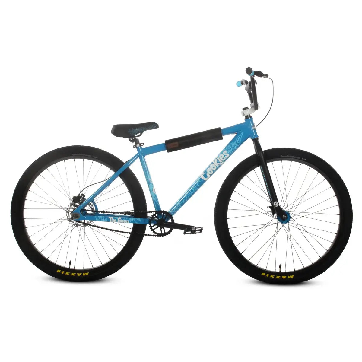 Throne The Goon 29" BMX bike in blue, featuring strong welded components and hydraulic brakes for improved performance.