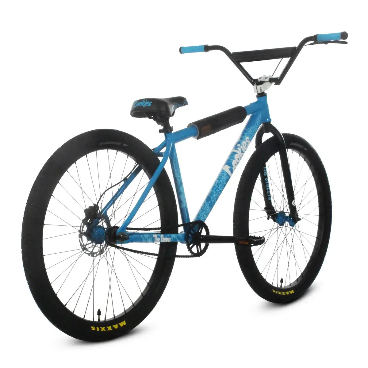 Throne The Goon 29" BMX bike in blue with strong components and hydraulic brakes for enhanced performance.