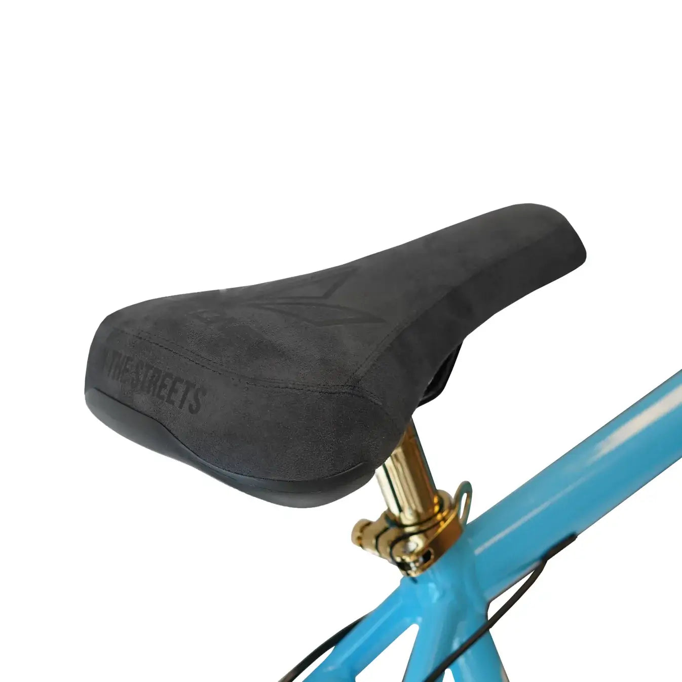 Close-up of The Goon Runner BMX bike seat highlighting its sleek design and durable material.