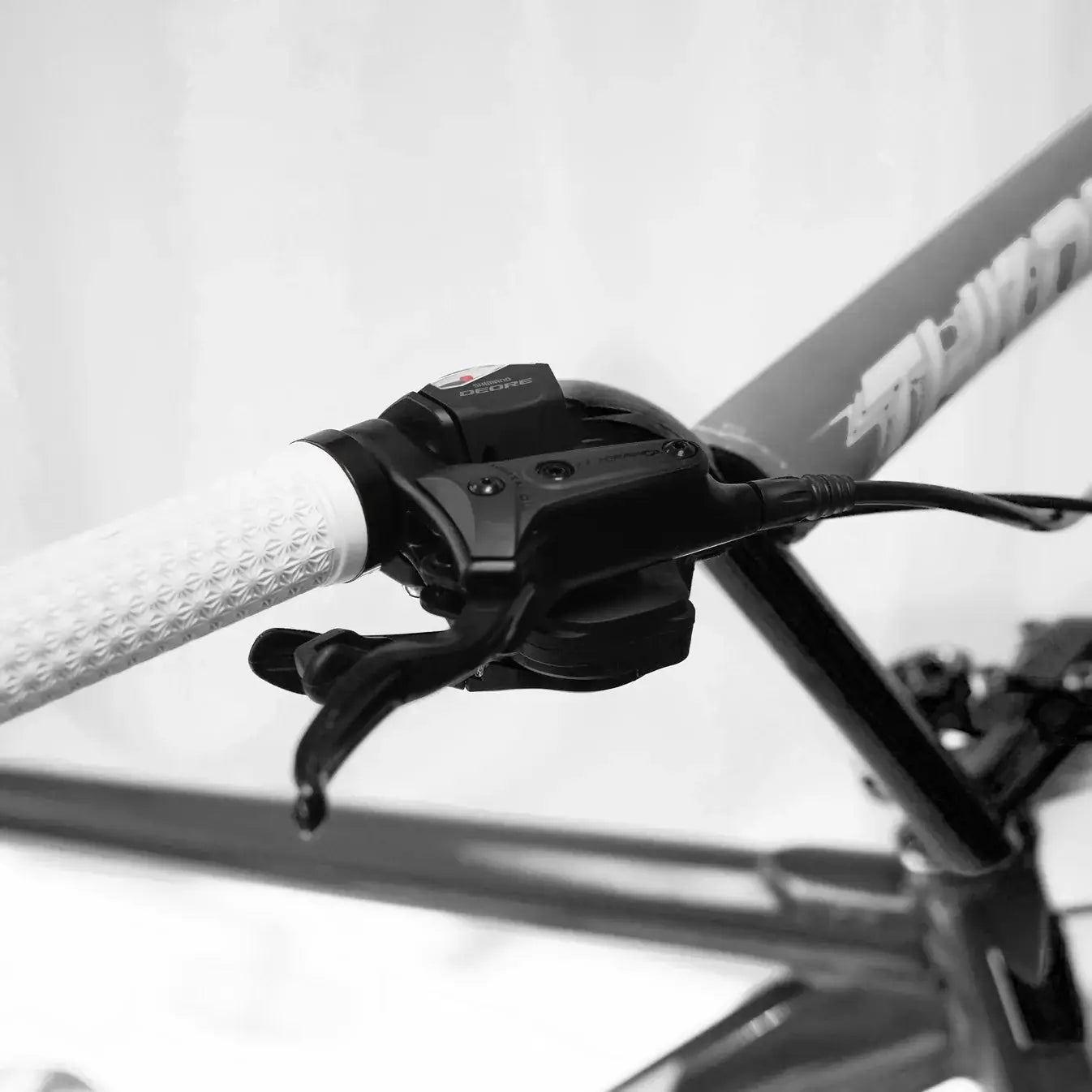 Close-up of the Goon Runner BMX bike's grip and hydraulic brake lever.