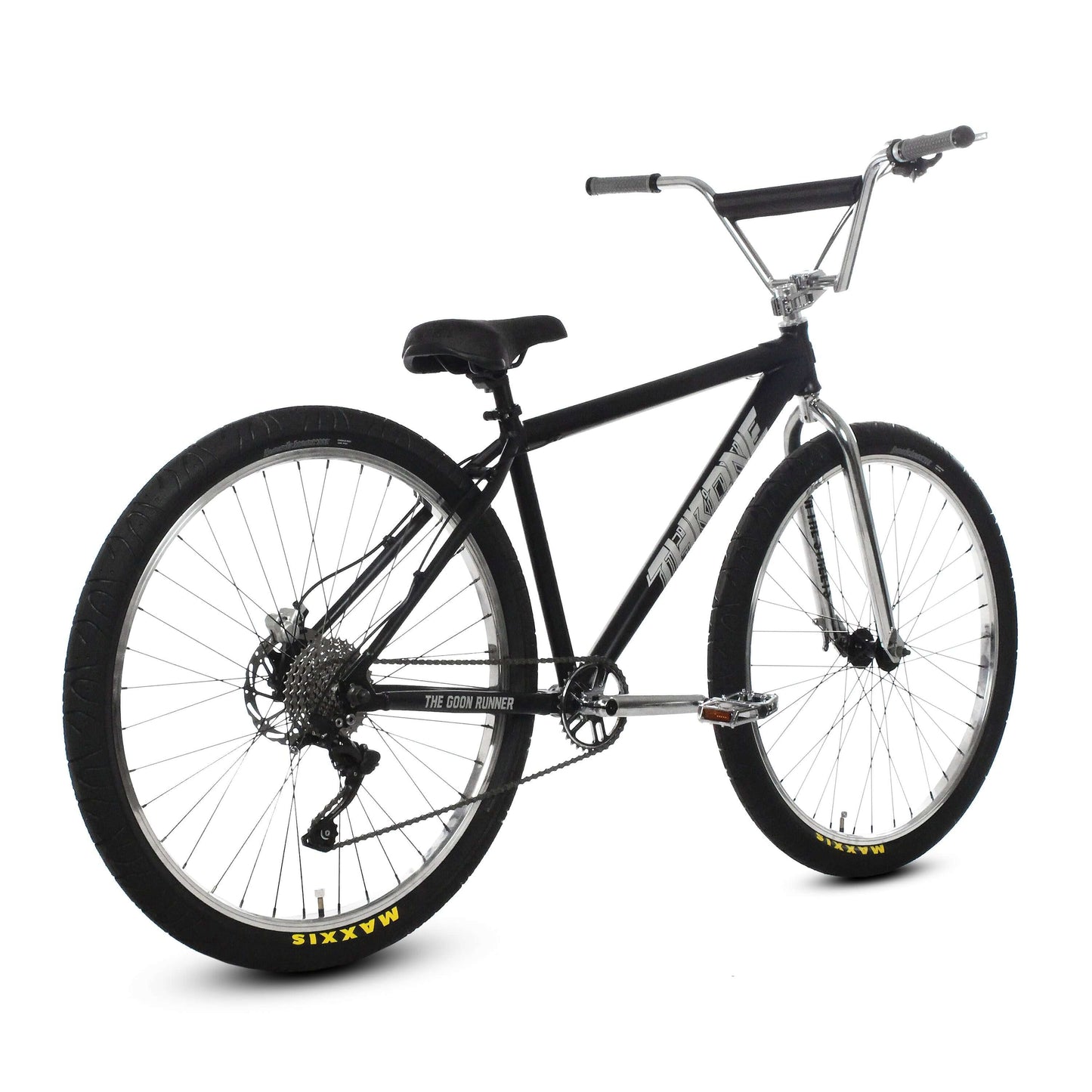 Throne The Goon Runner 29" BMX bike with strong components and hydraulic brakes, perfect for stunts and street riding.
