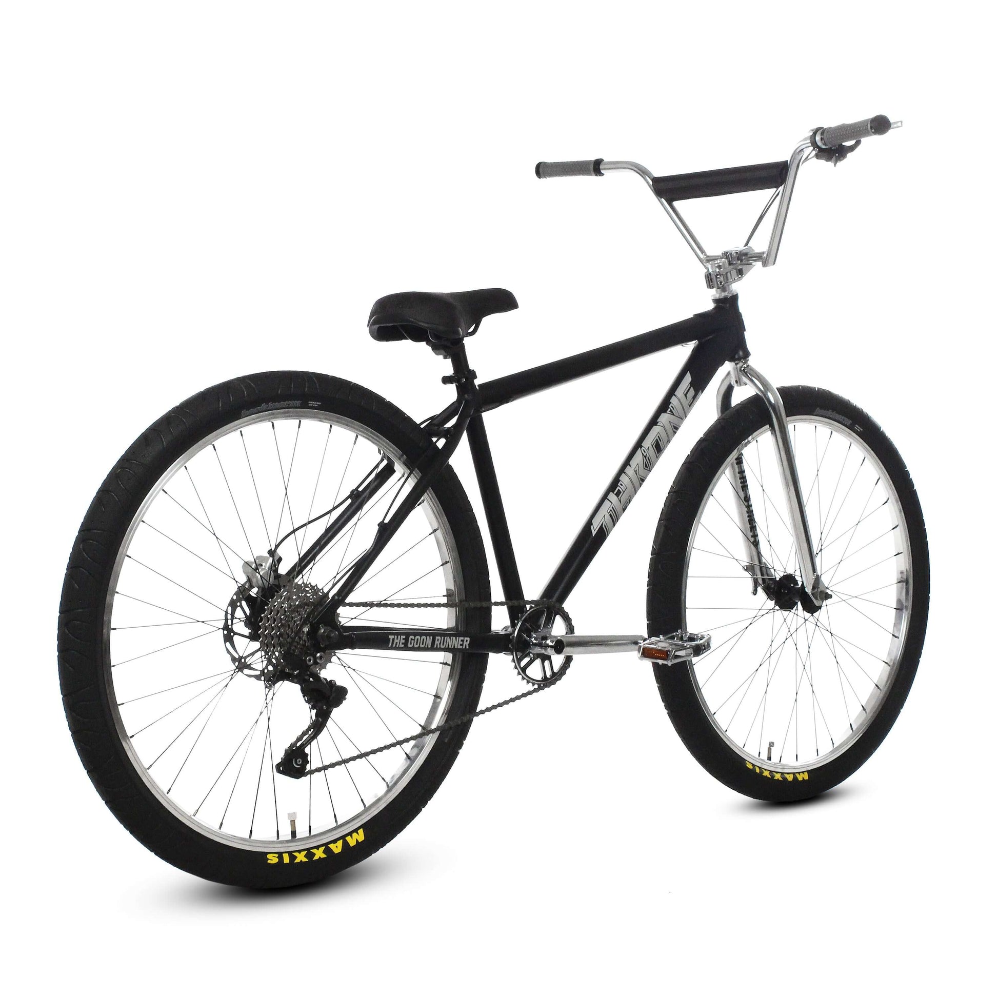 Throne The Goon Runner 29" BMX bike with strong components and hydraulic brakes, perfect for stunts and street riding.