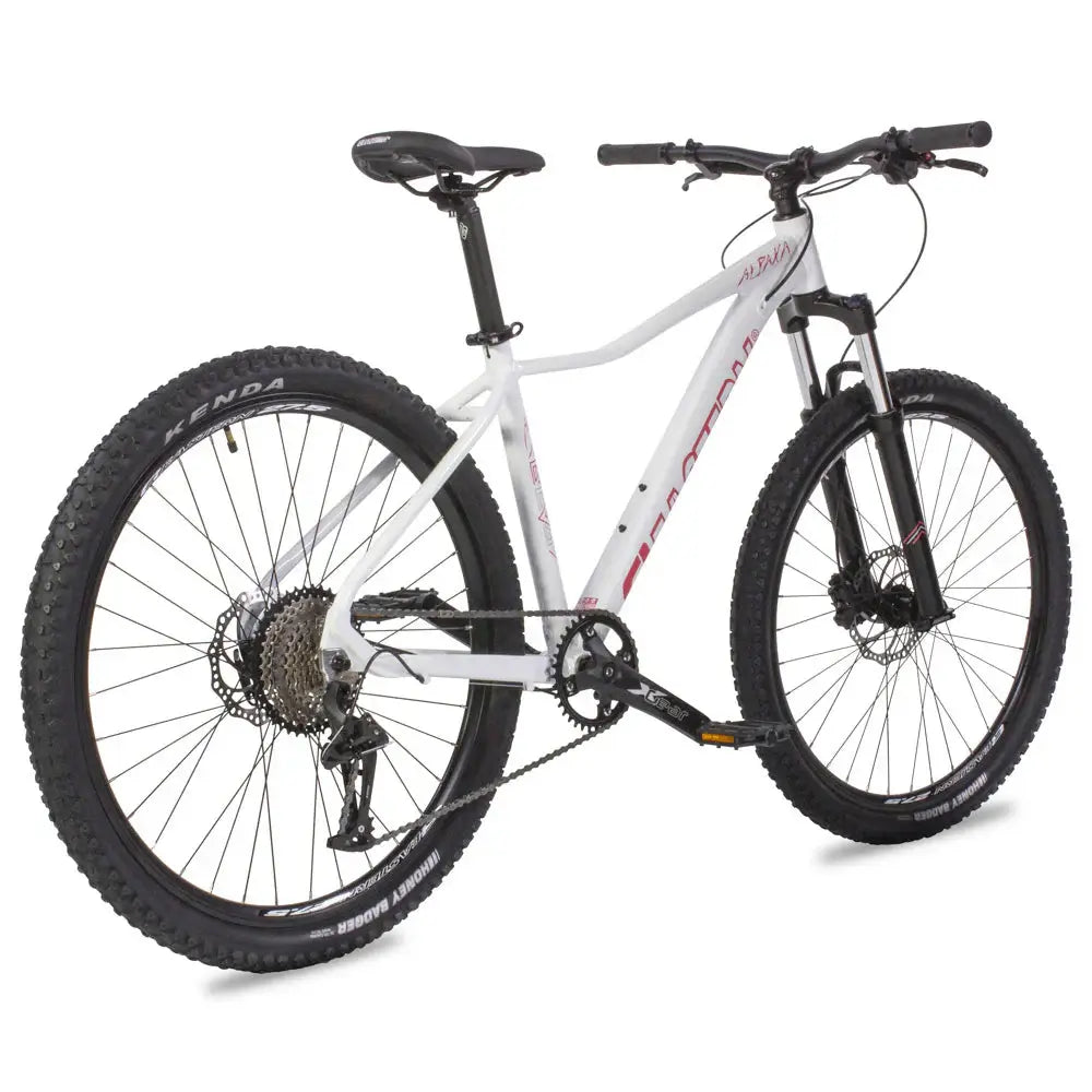 Eastern Bike Alpaka 27.5" mountain bike with hydraulic disc brakes and double-wall rims in white.