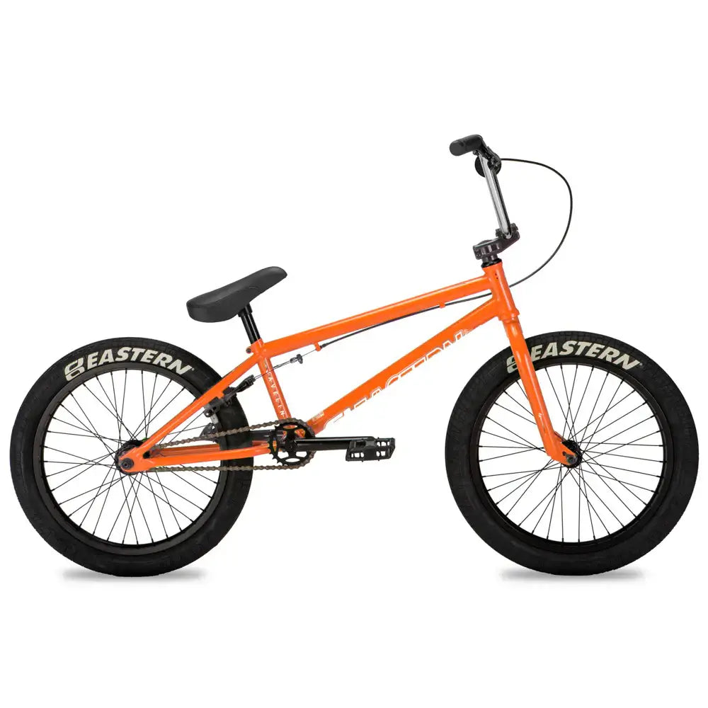 Eastern Javelin bike featuring a rugged steel frame, chromo down tube, and sealed hubs for smooth rides.