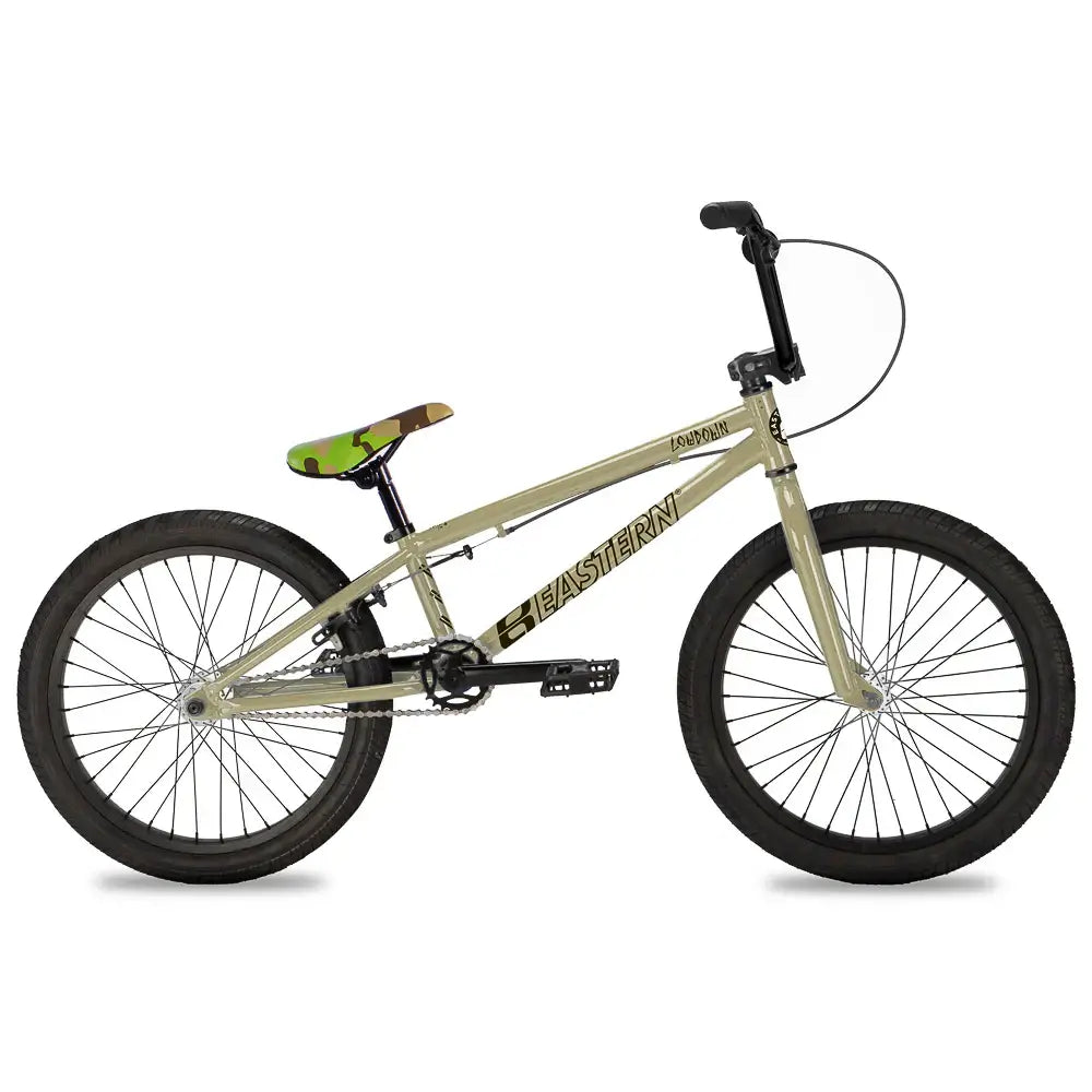 Eastern Lowdown 20" BMX Bike for beginners featuring chrome cranks and sealed hubs, designed for versatility and style.