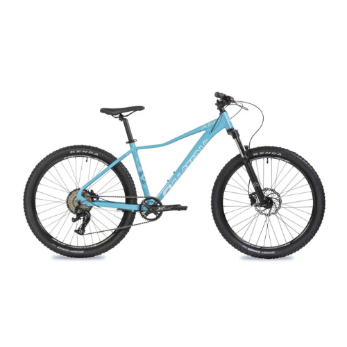 Eastern Bike Alpaka 27.5" in blue, featuring hydraulic disc brakes and double-wall rims for smoother rides.