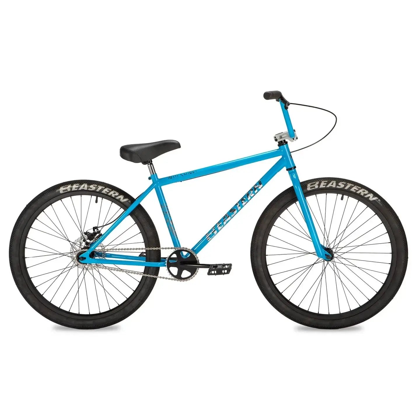 Eastern Bike Growler in blue with Eastern logo tires and BMX design, showcasing smooth functionality and durable steel construction.