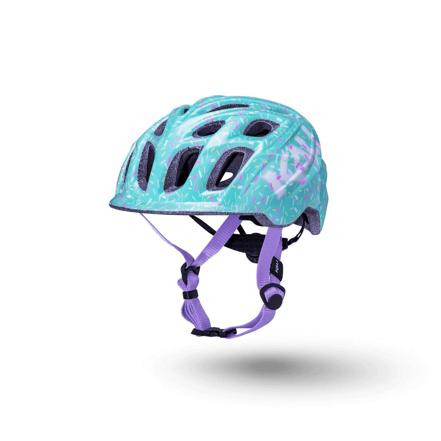 Chakra Child helmet in turquoise and lavender, designed for children aged one and up, ensuring safety for little riders.