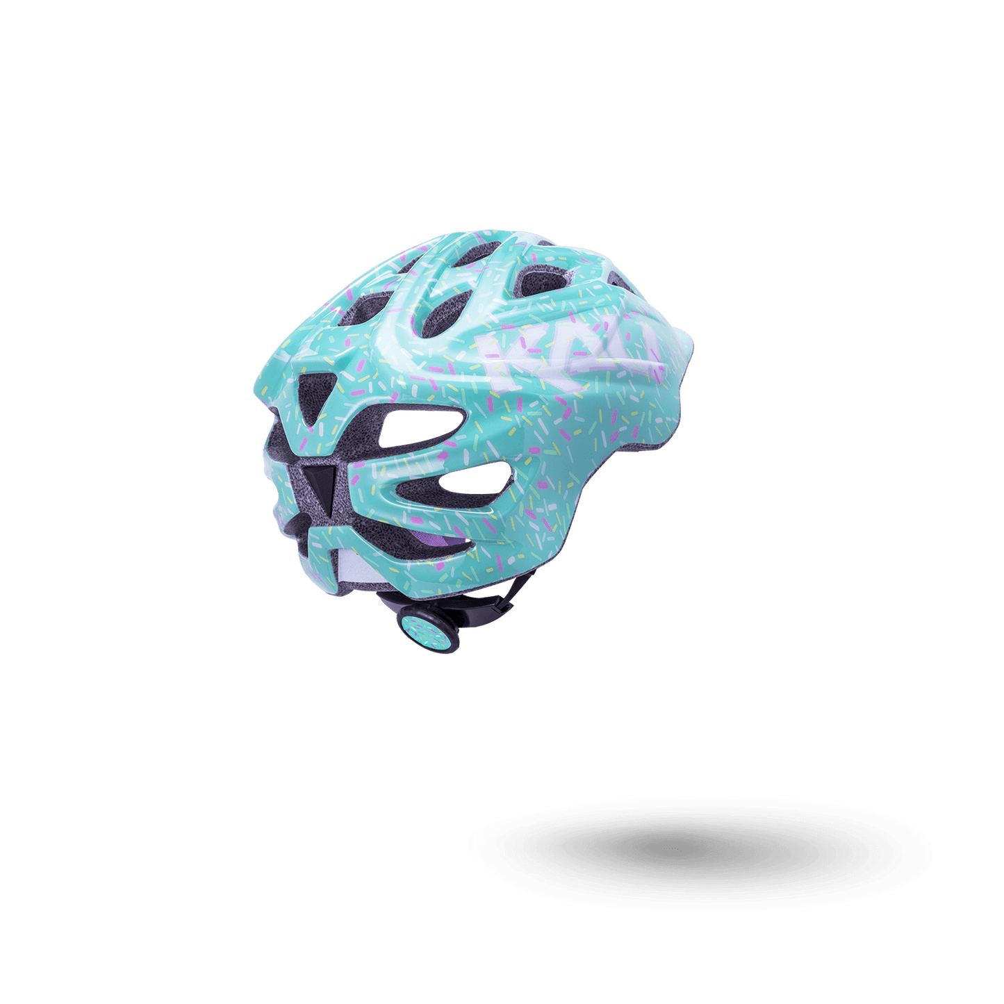 Colorful mint green helmet designed for children, providing safety for young riders aged one and up.