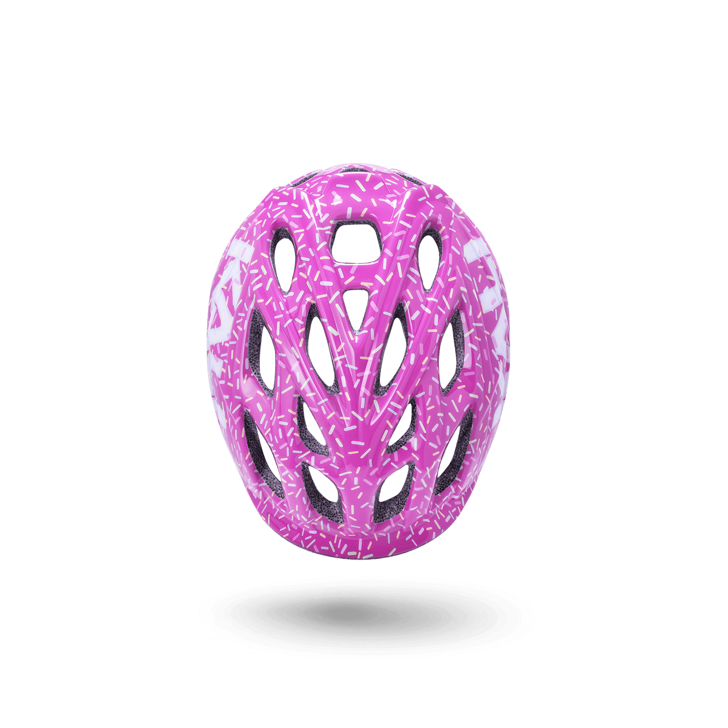 Chakra Child helmet in vibrant pink design, ideal for children one year and older, ensuring safety while biking or skating.