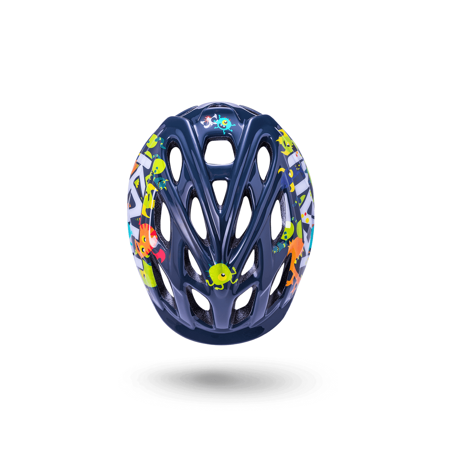 Colorful Chakra Child helmet designed for kids aged one and up, featuring fun animal graphics for safety and style.