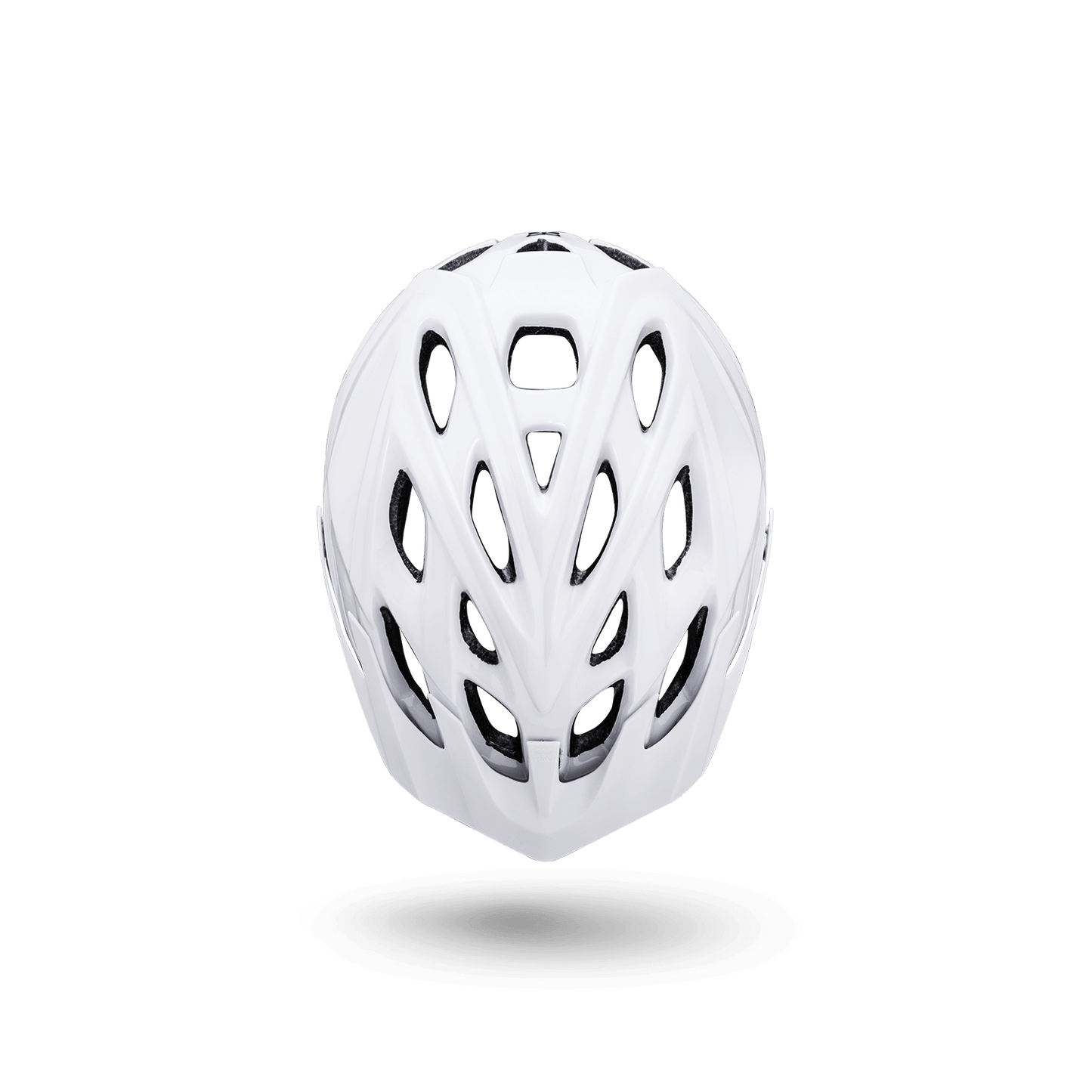 Chakra Solo white bike helmet front view, designed for safety and performance in cycling.
