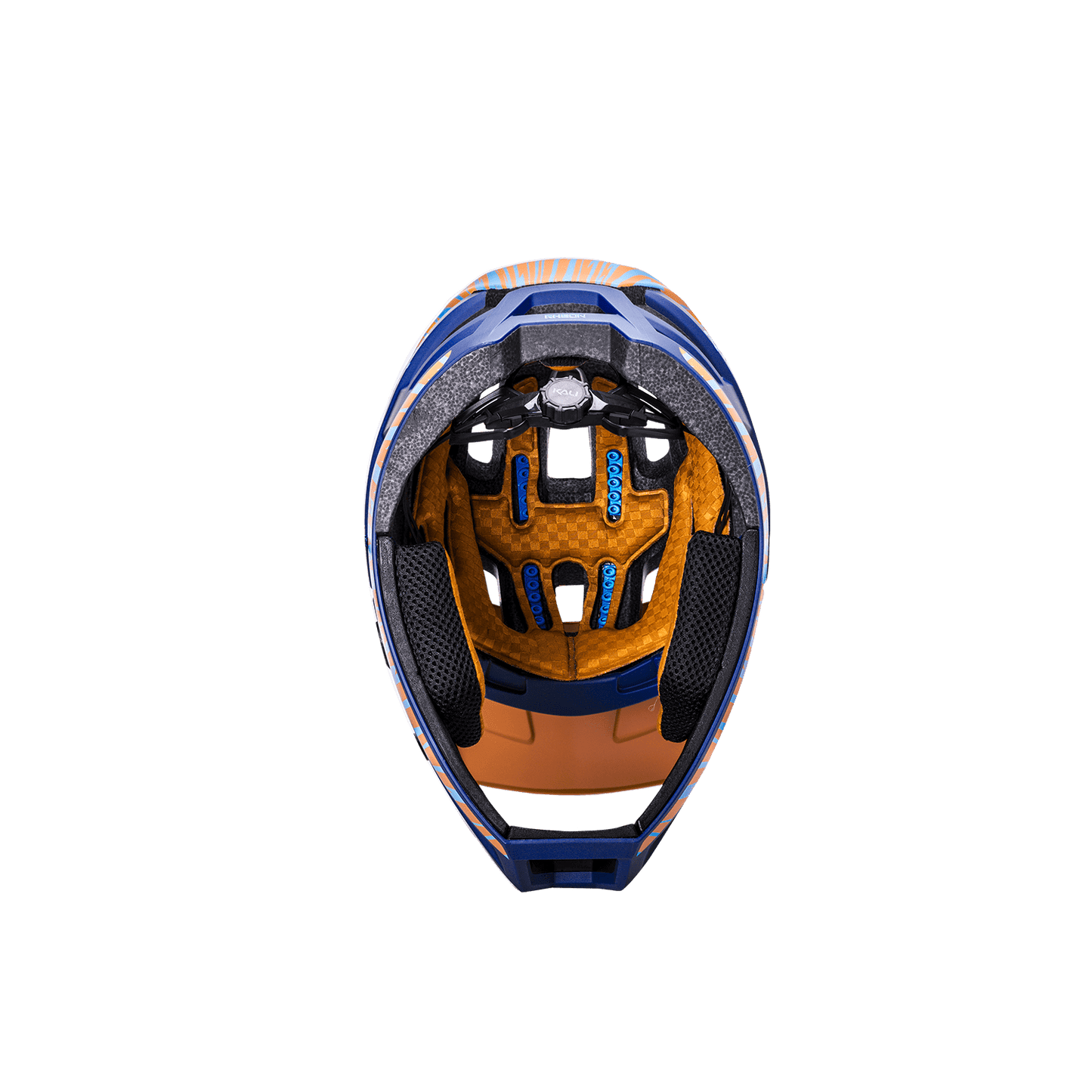 Interior view of the DH Invader helmet showcasing advanced protection features and design.