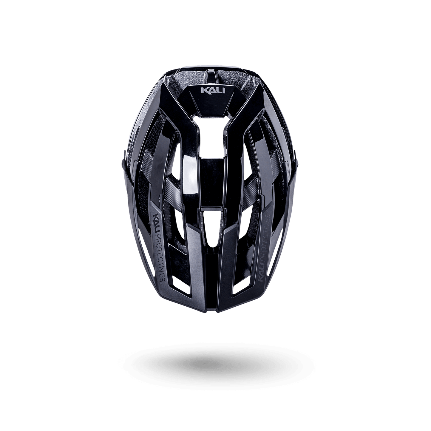 Black Kali Interceptor 2.0 helmet showcasing a sleek, aerodynamic design for summer cycling.
