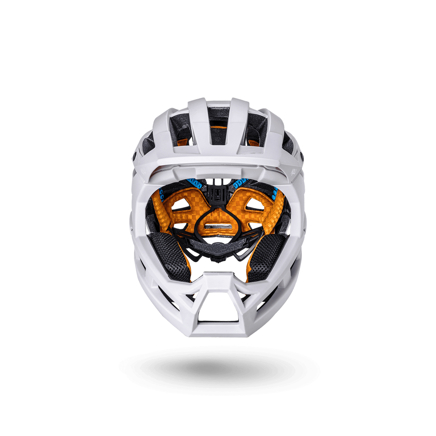 Invader 2.0 trail helmet front view showcasing its design and padding.