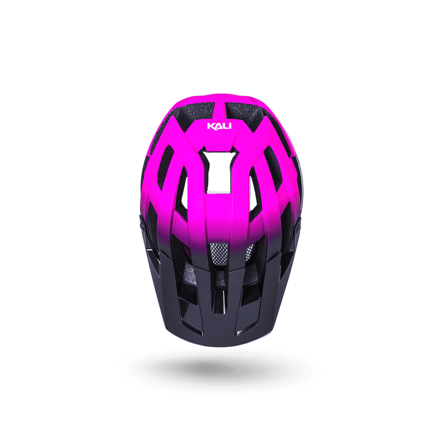 Kali Invader 2.0 trail helmet in pink and black, designed for maximum protection and comfort during biking adventures.