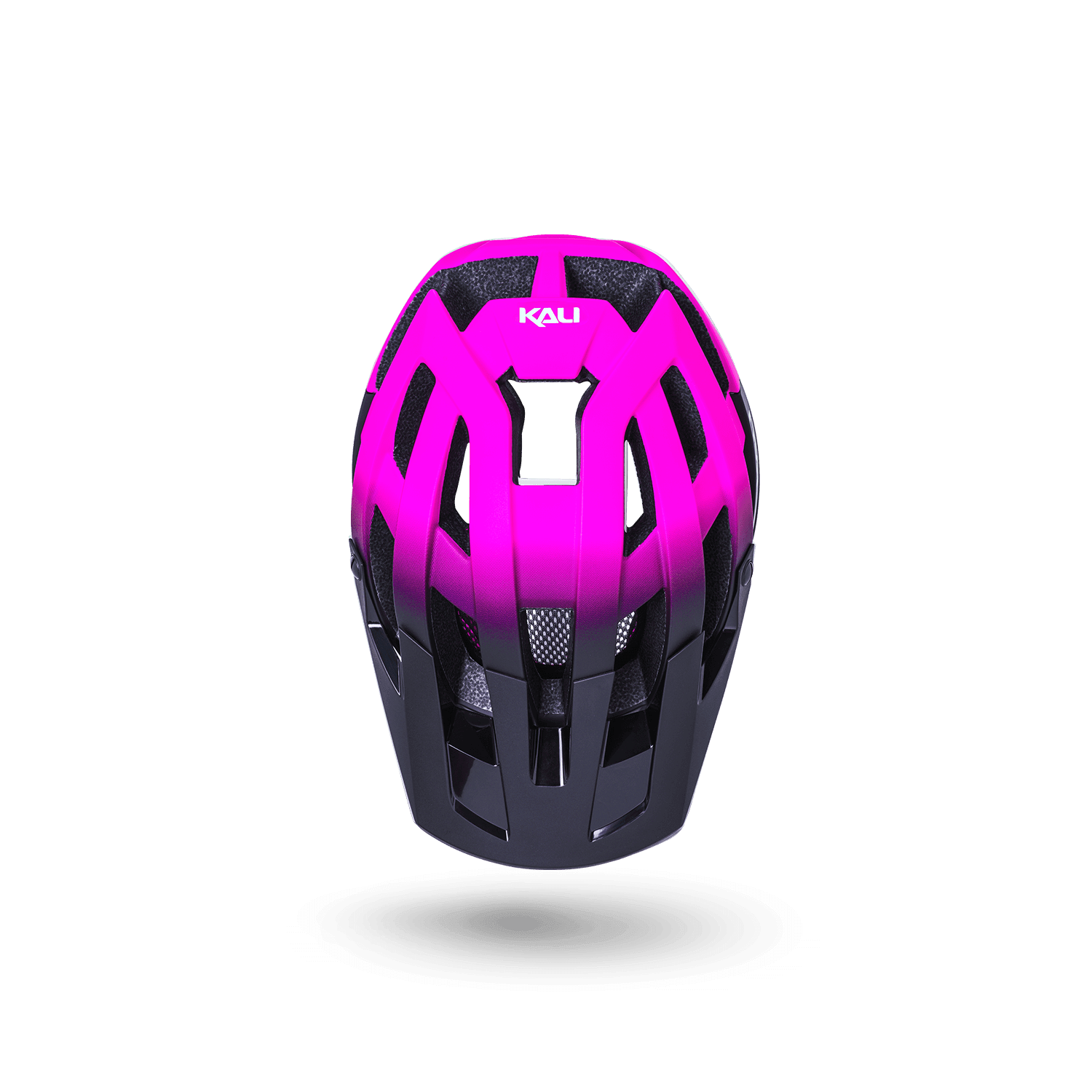 Kali Invader 2.0 trail helmet in pink and black, designed for maximum protection and comfort during biking adventures.