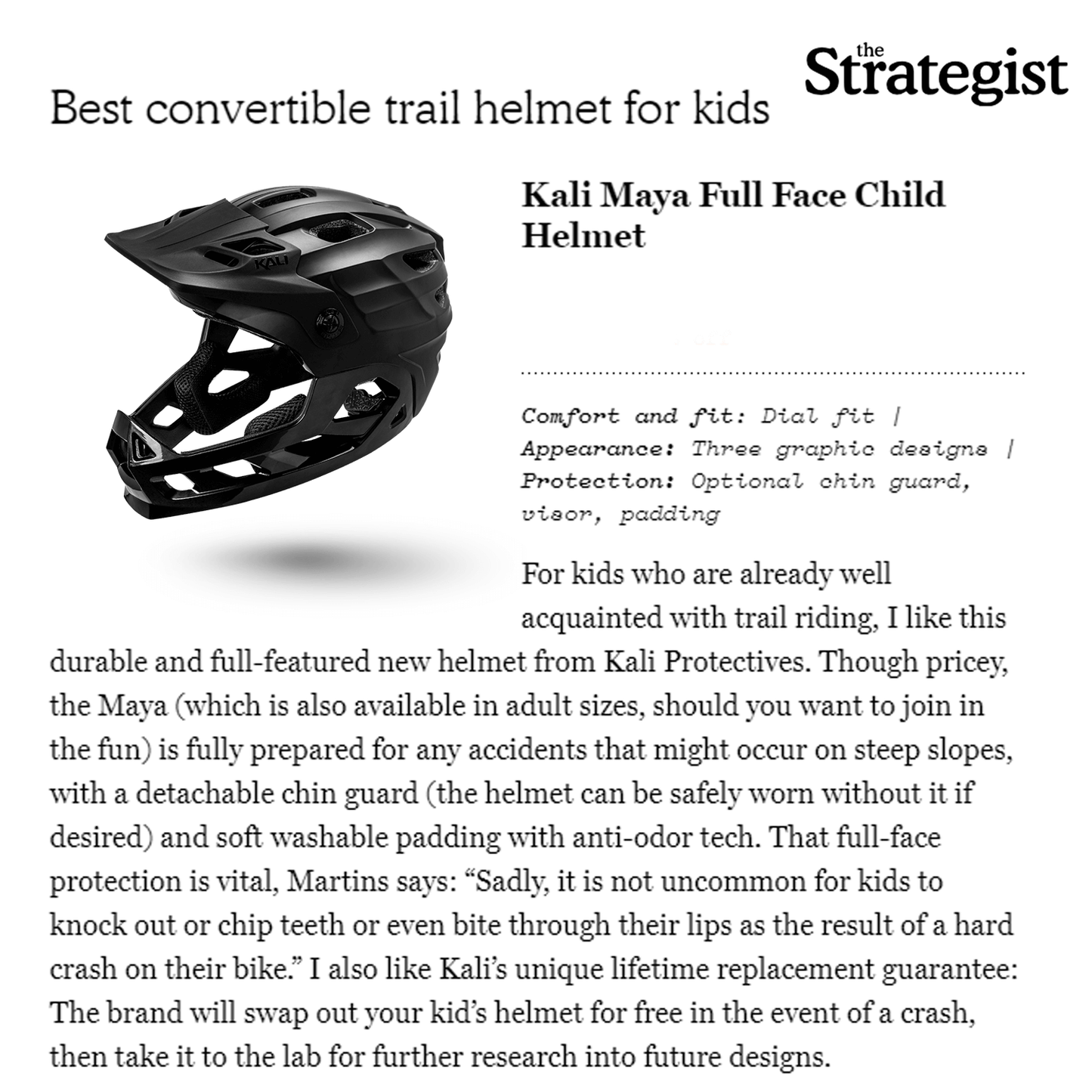 Kali Maya Full Face Child Helmet, durable trail helmet for kids, ideal for safety and comfort during biking adventures.