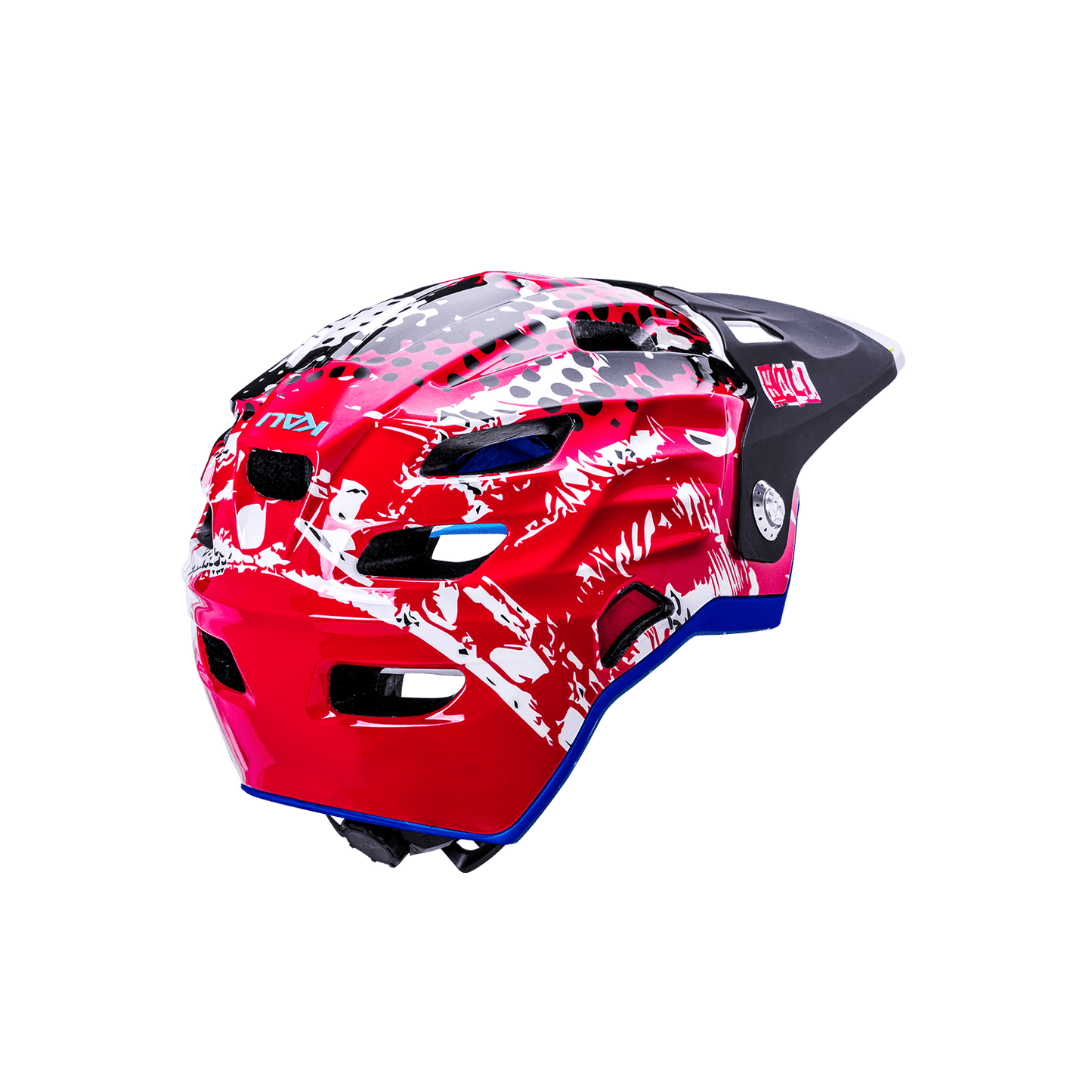 Maya Full Face Child helmet in vibrant red with unique design, perfect for young thrill-seekers and safety on the slopes.