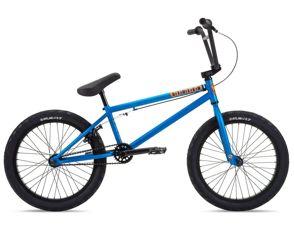 Stolen Casino XL 20" BMX bike in blue, designed for taller riders, ideal for tricks and riding in parks and streets.