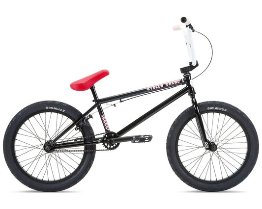 Stolen Stereo 20" BMX bike with high-tensile steel frame and aftermarket components, ideal for entry-level riders.