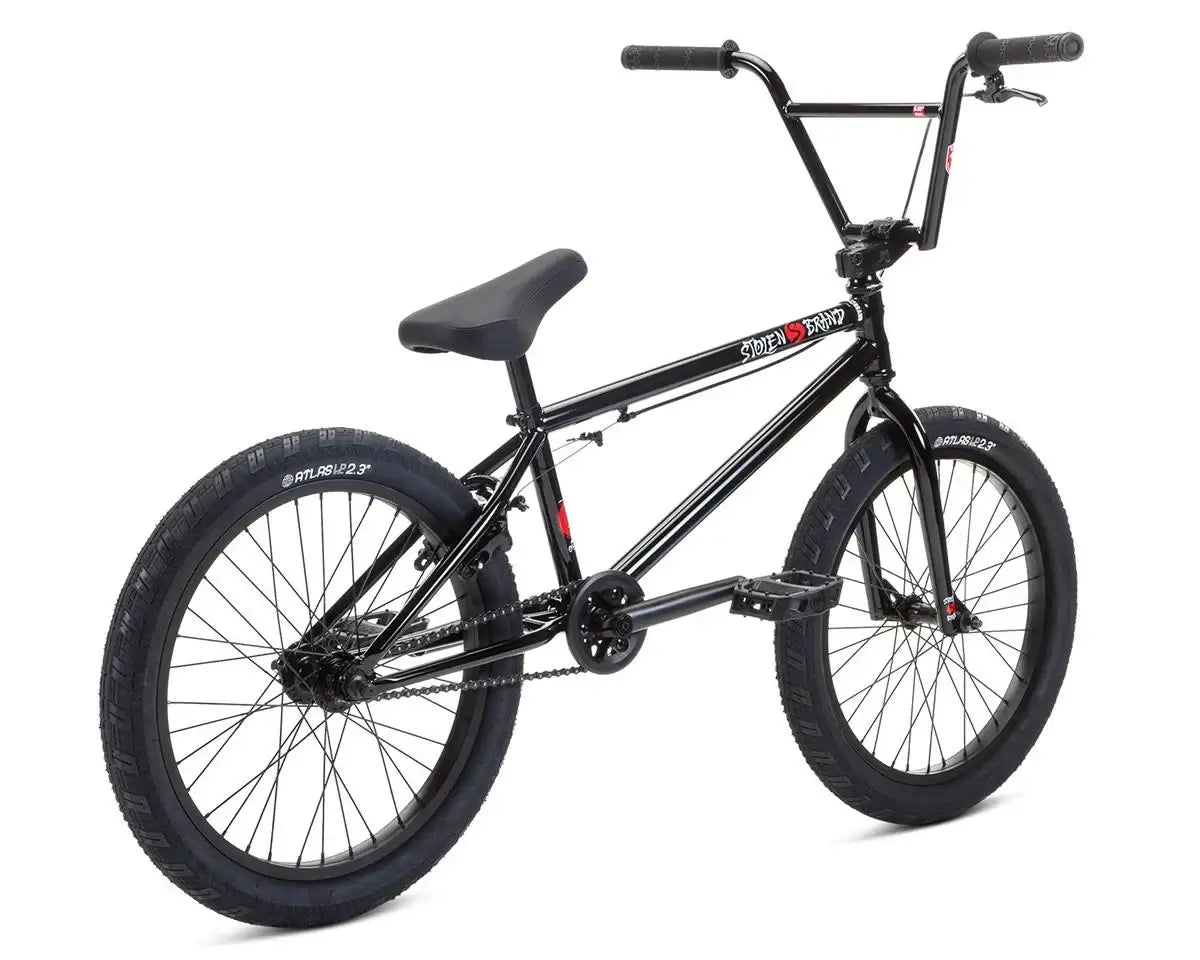 Stolen Overlord 20" BMX bike featuring a high-tensile steel frame and Fiction Atlas Tires for optimal grip and performance.