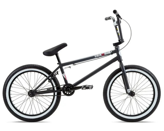 Stolen Sinner FC 20" BMX bike with sleek black chromoly frame and durable components for professional-level performance.