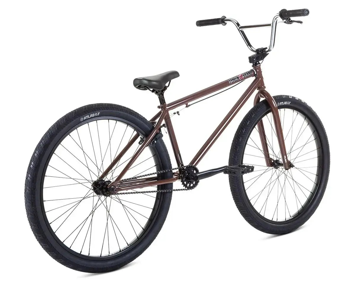 Stolen Zeke 26" BMX bike with chromoly frame and double wall rims, ideal for cruising and performing tricks.