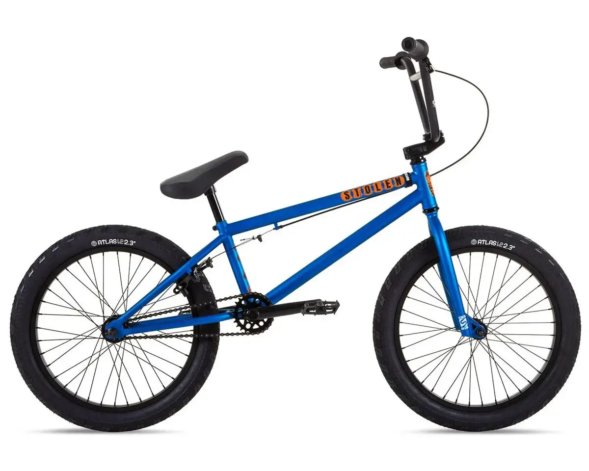 Stolen Casino 20" BMX Bike in blue color with modern design and 20" wheels, ideal for entry-level riders.