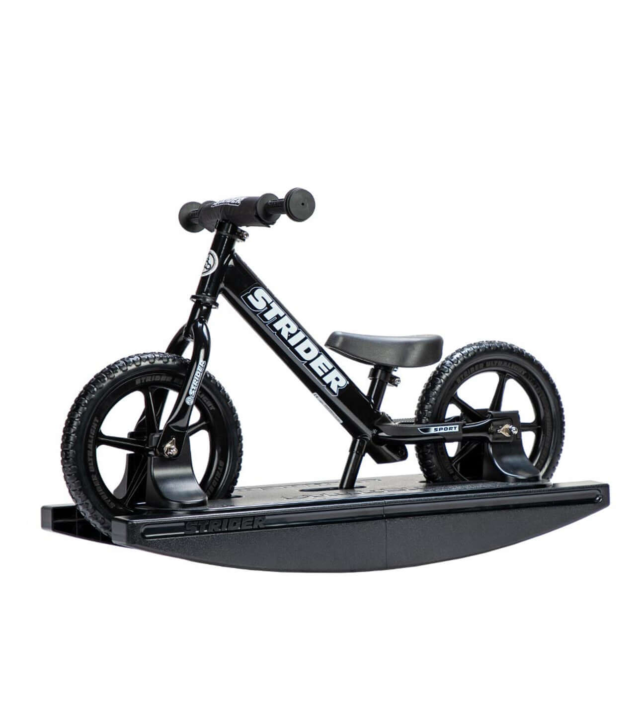 Strider Sport 2-in-1 Rocking Bike for babies, designed to teach balance with a secure rocking base.