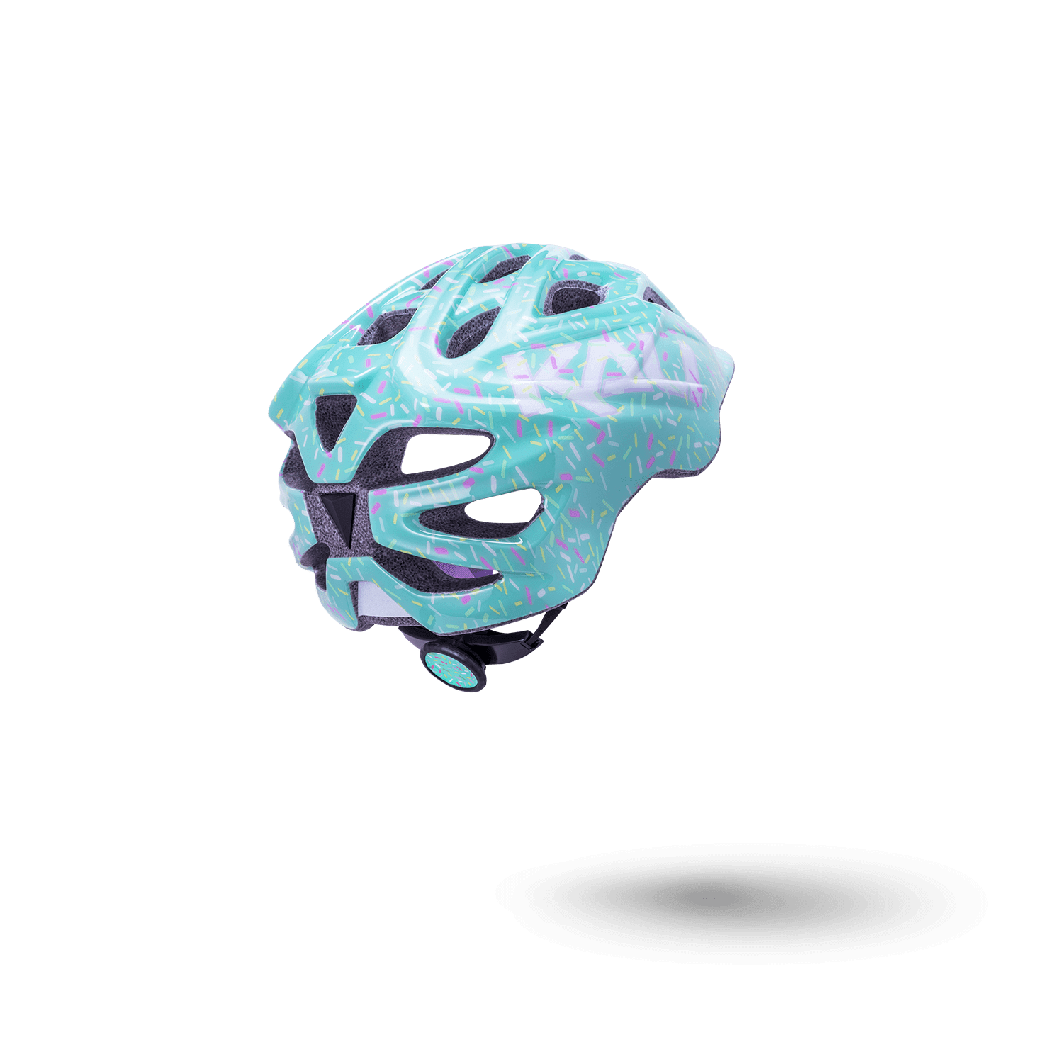 Colorful mint green helmet designed for children, providing safety for young riders aged one and up.