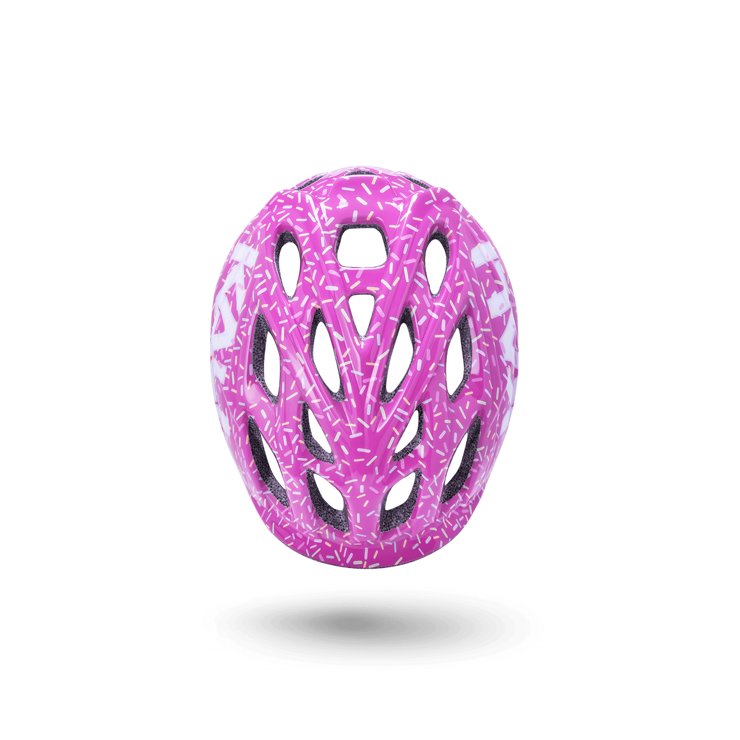 Chakra Child helmet in vibrant pink design, ideal for children one year and older, ensuring safety while biking or skating.