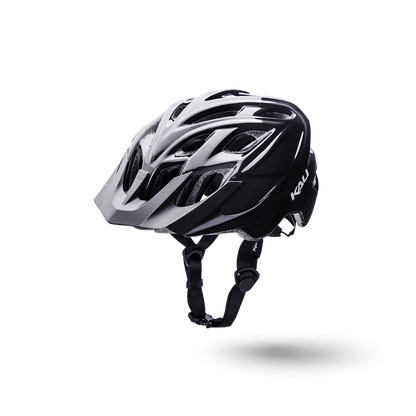 Chakra Solo bike helmet in black and silver, designed for safety and comfort during rides.