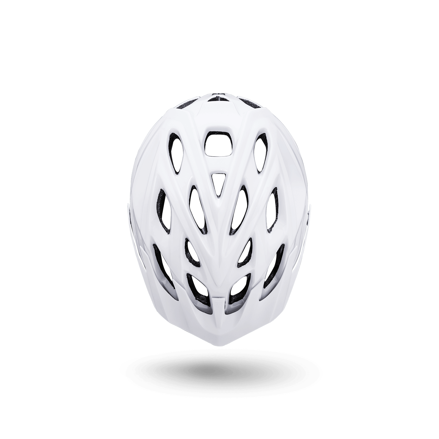 Chakra Solo white bike helmet front view, designed for safety and performance in cycling.