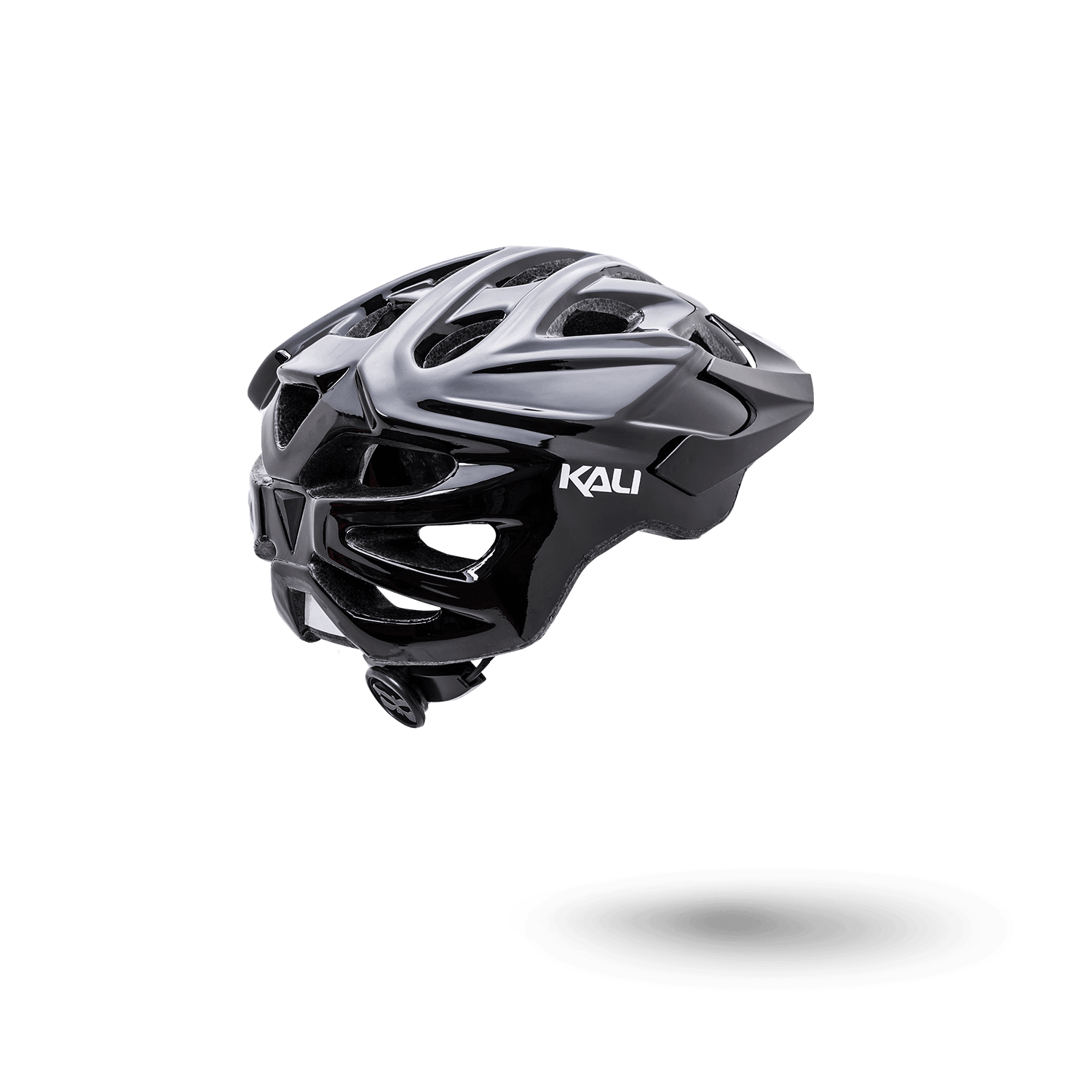Chakra Solo black cycling helmet by Kali with advanced ventilation and sleek design, ideal for maximum comfort.