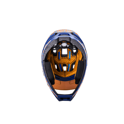 Interior view of the DH Invader helmet showcasing advanced protection features and design.