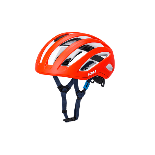 Grit Carbon helmet in bright orange, designed for optimal protection on all types of roads.