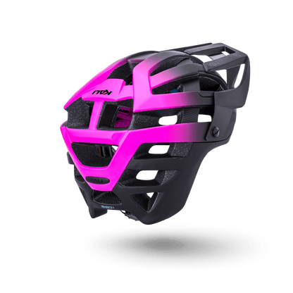Interceptor 2.0 summer helmet in vibrant pink and black design, ideal for cycling and outdoor adventures.