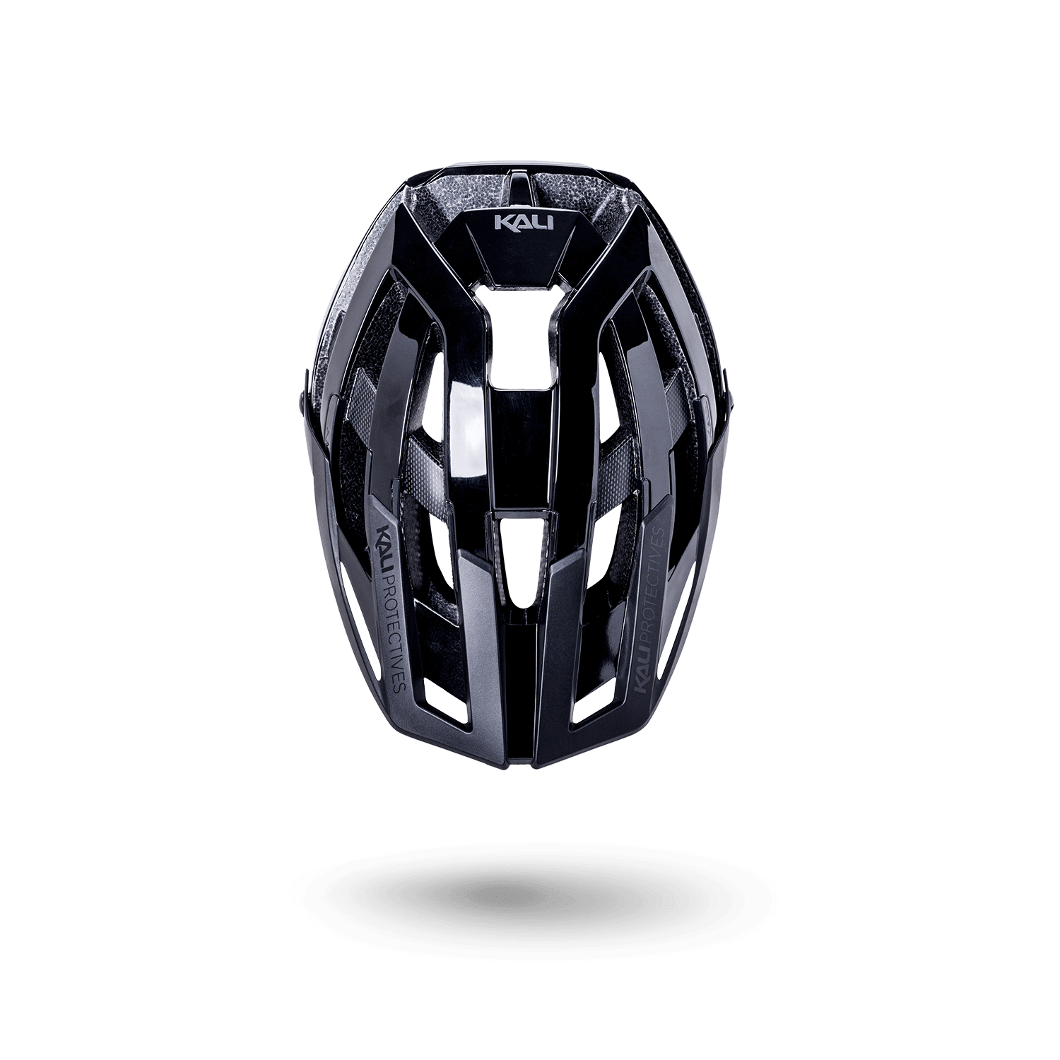 Black Kali Interceptor 2.0 helmet showcasing a sleek, aerodynamic design for summer cycling.