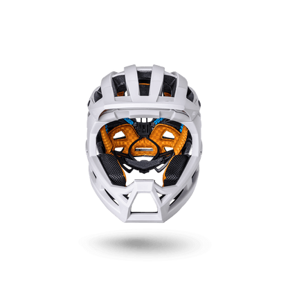 Invader 2.0 trail helmet front view showcasing its design and padding.