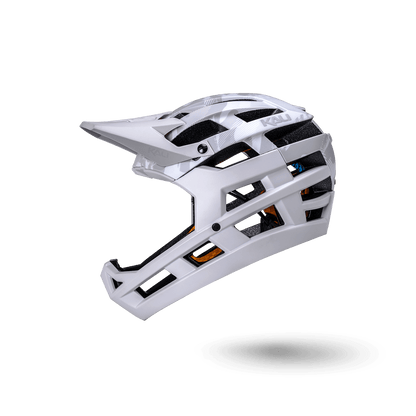 Silver Invader 2.0 trail helmet, designed for ultimate performance and safety on rugged terrains.