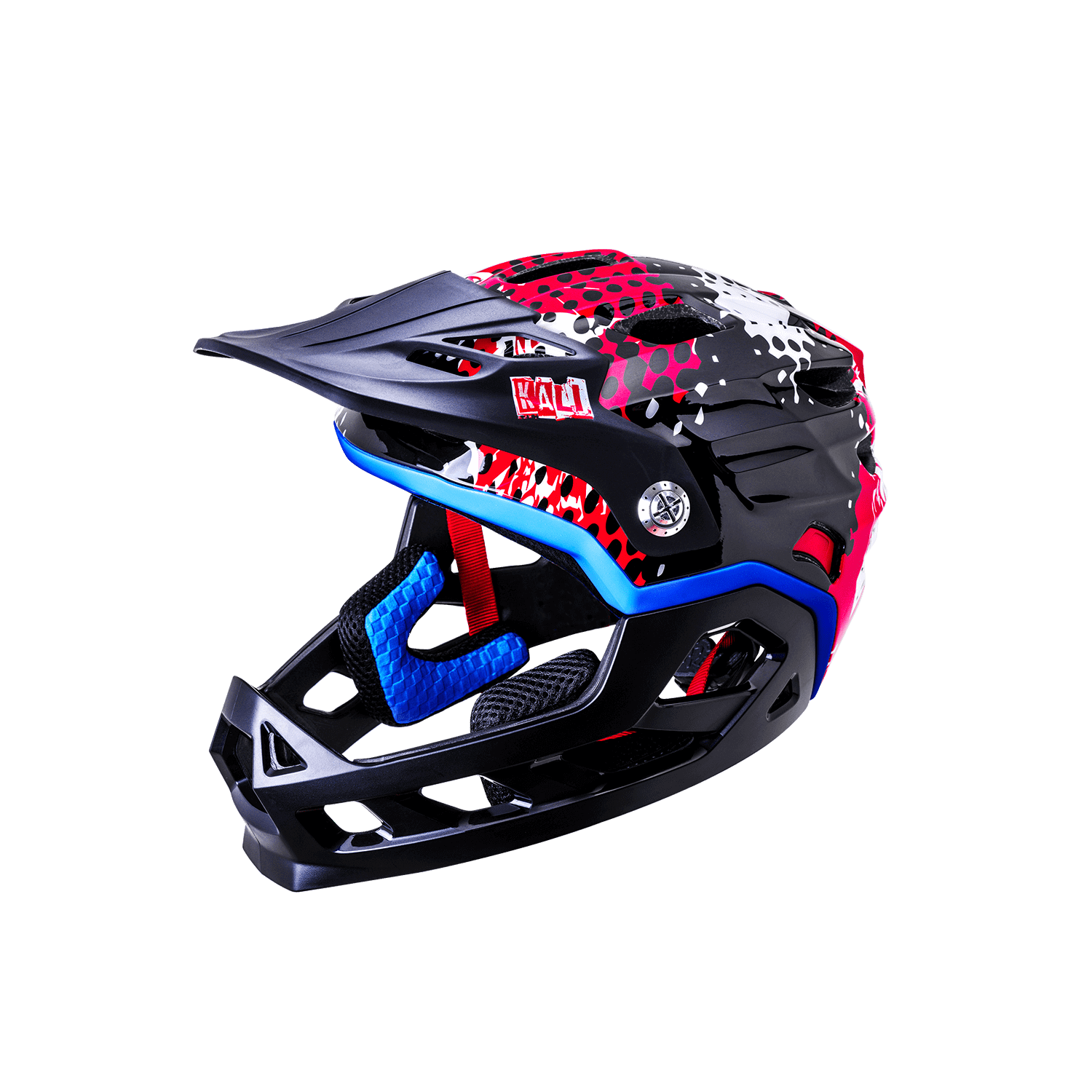 Maya Full Face Child helmet designed for young riders, featuring vibrant colors and enhanced safety for biking enthusiasts.