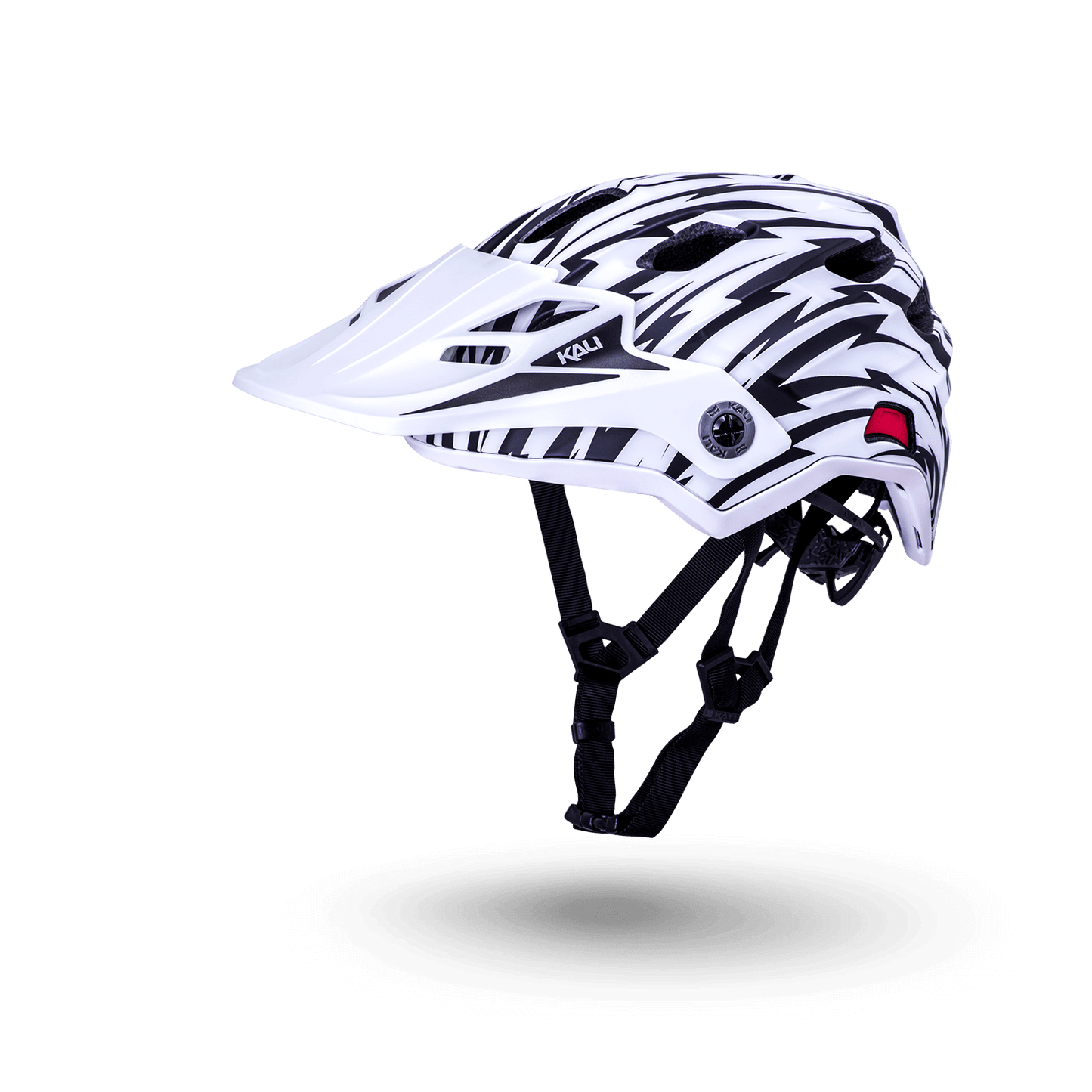 Maya Full Face Child helmet in white and black, designed for safety and style for young riders.