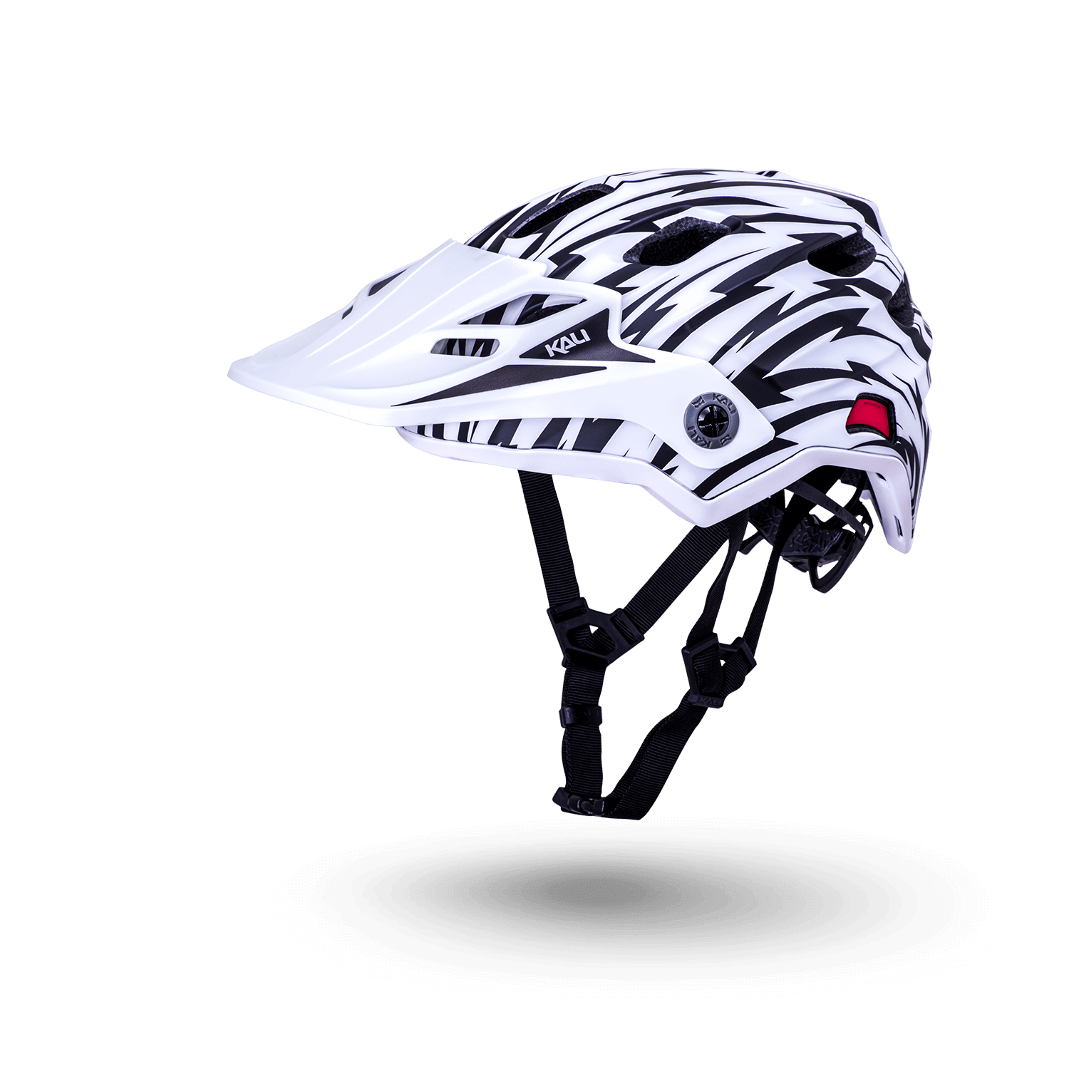 Maya Full Face Child helmet in white and black, designed for safety and style for young riders.